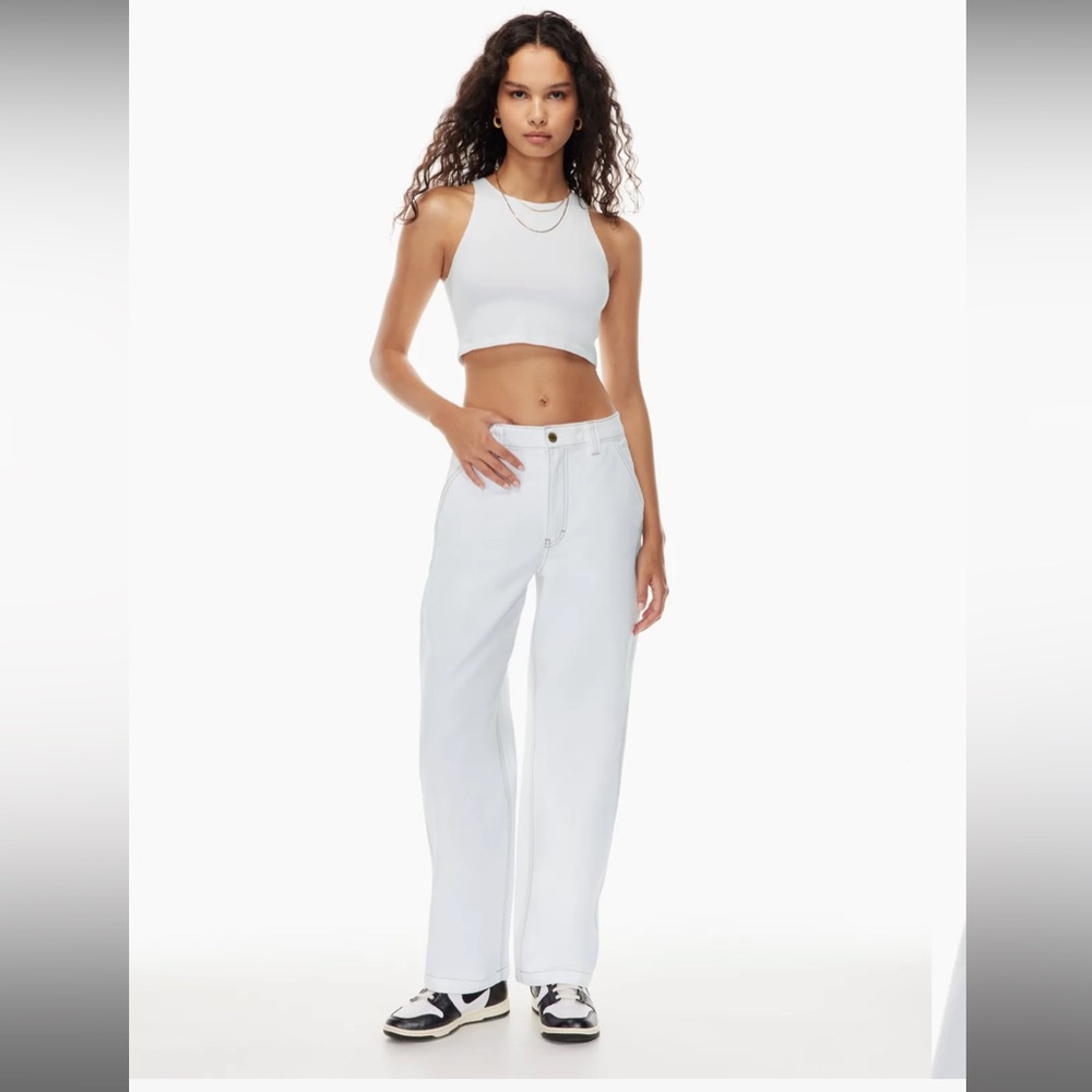 Aritzia TNA Carpenter White Jeans